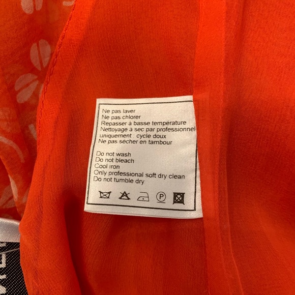 SOLD Chanel c2001 Clover Print Tangerine Gown - Picture 8 of 8